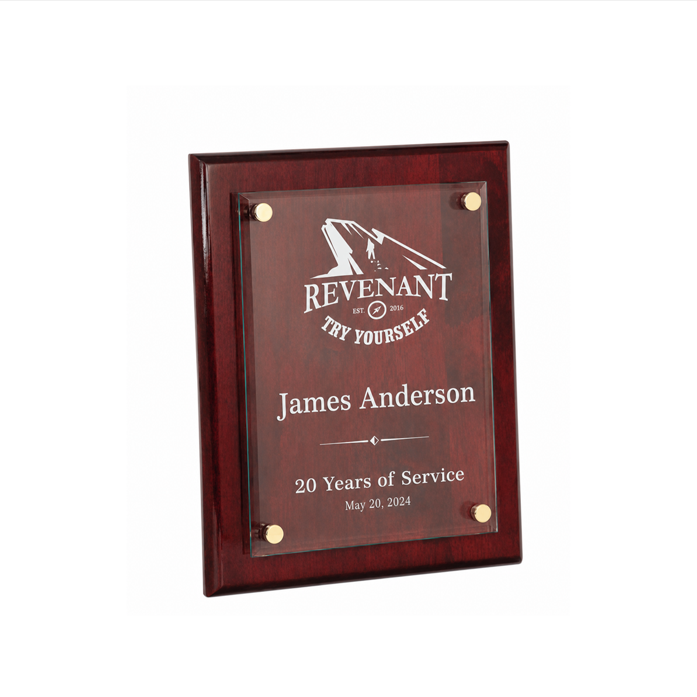 Custom Floating Glass Plaque