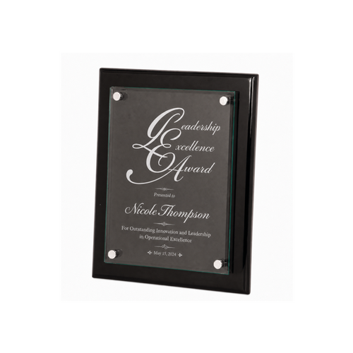 Custom Floating Glass Plaque